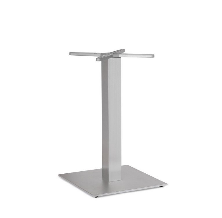 BASE TAVOLO VESTA ALLUM H72 - JOLLYGIUNCO Metal pedestal stand with square base and vertical column, top crossbar with two arms