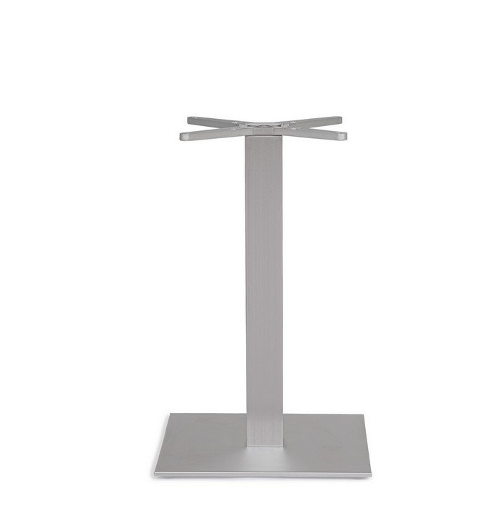 BASE TAVOLO VESTA ALLUM H721 - JOLLYGIUNCO Metal pedestal display stand with a square base and vertical post, topped by a cross-shaped arm support at the top.