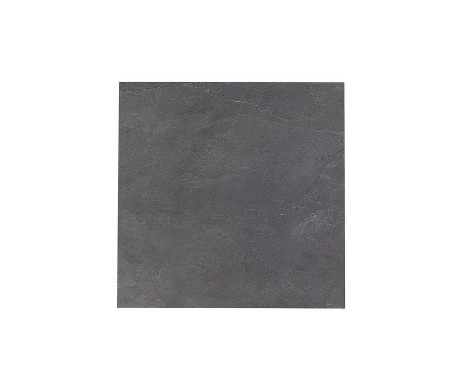 PIANO TAVOLO 60X60 HPL ARDESIA - JOLLYGIUNCO Square dark gray slate tile on a white background, showing subtle texture and veining.