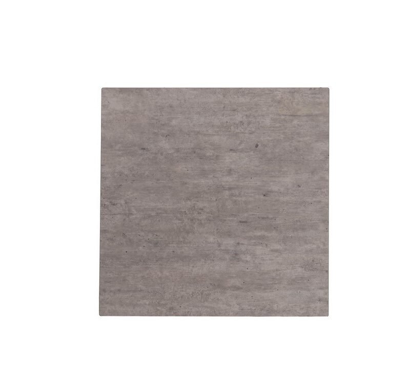 Grey square concrete tile with a rough, textured surface on a white background