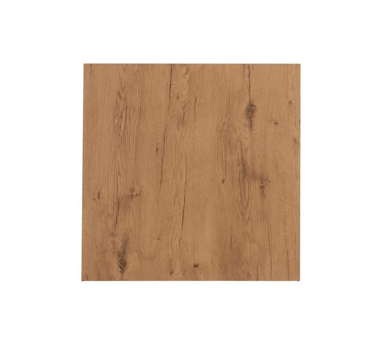 Square wooden panel with light brown grain and knots