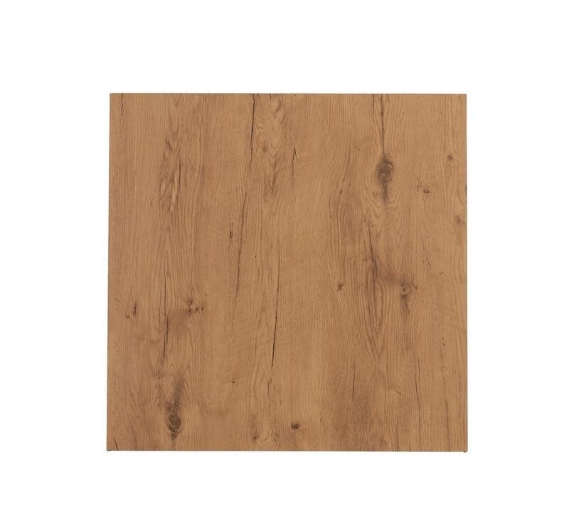 Square wooden panel with light brown grain and visible knots.