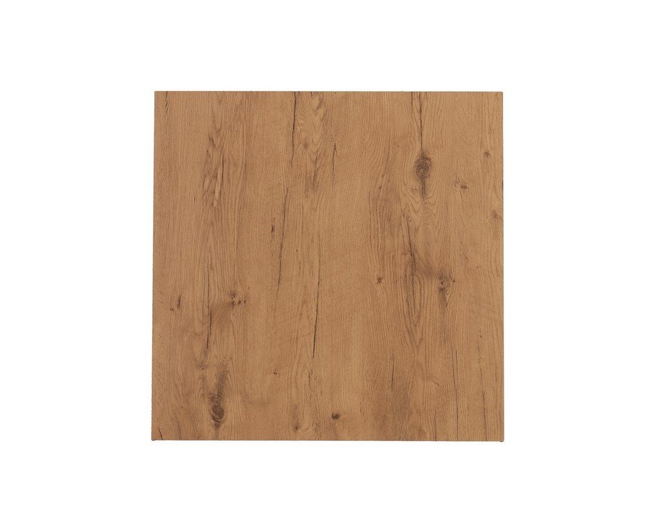 PIANO TAVOLO 80X80 HPL ROVERE NAT - JOLLYGIUNCO Square wooden panel with light brown grain and visible knots.