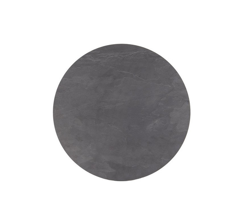 PIANO TAVOLO D70 HPL ARDESIA - JOLLYGIUNCO Grey circular stone disc with subtle veining on a white background, like a slate coaster or decorative plate