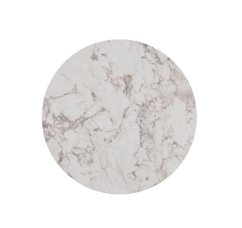PIANO TAVOLO D80 HPL ARABESCATO - JOLLYGIUNCO Round marble coaster with white and gray veining